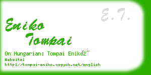 eniko tompai business card